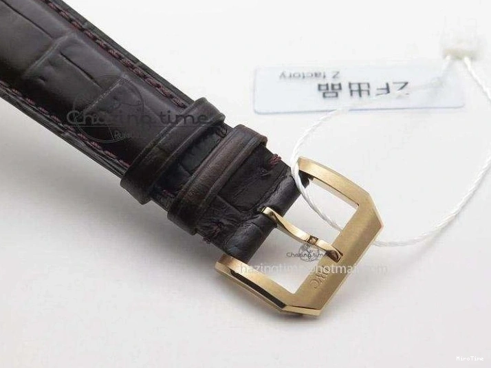 MIROTIME 0422 Compact Portuguese IW545409 RG ZF 1:1 Best Edition White Dial On Brown Leather Strap A 7336